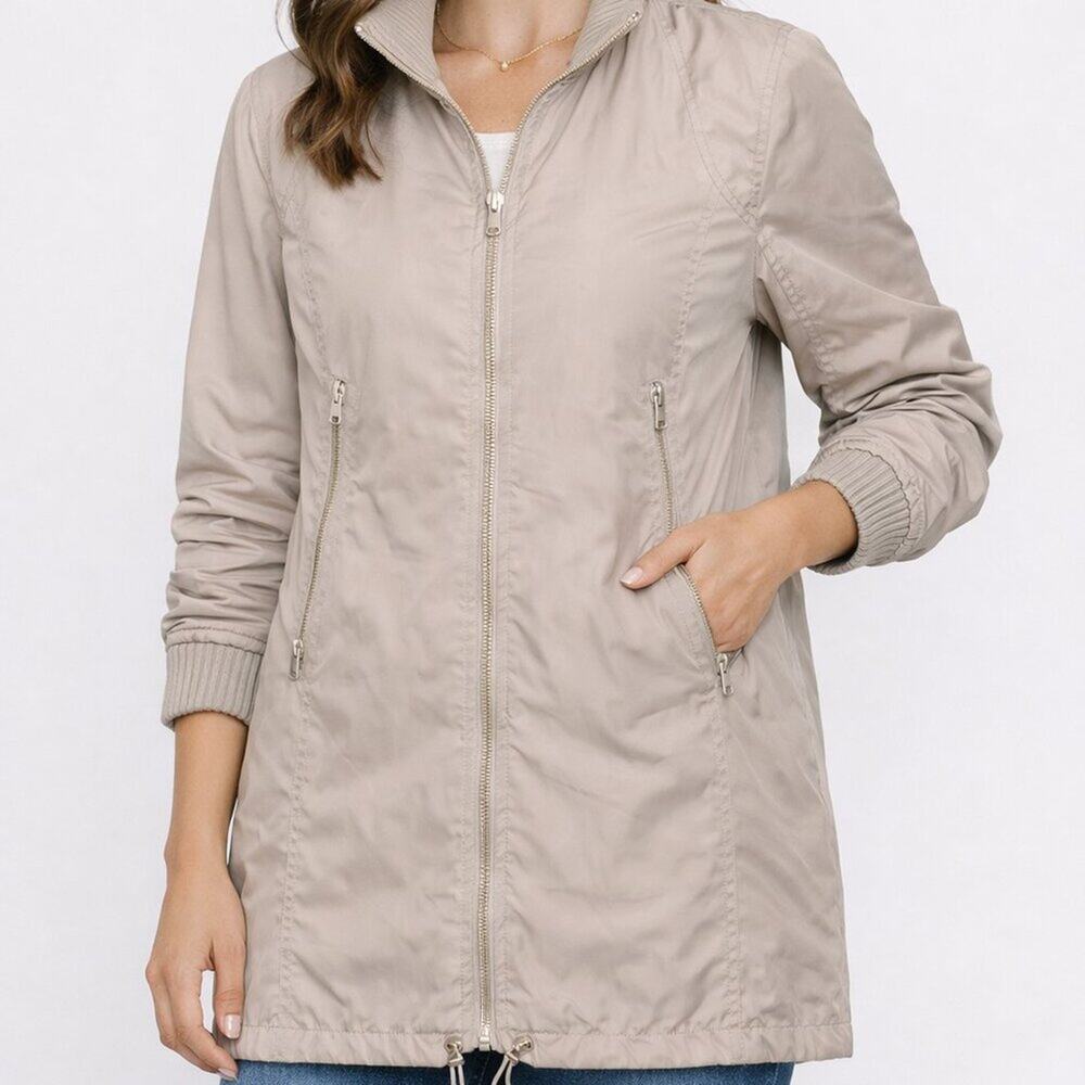 E3 by Etcetera Women’s Beige Windbreaker Jacket – Size 4
